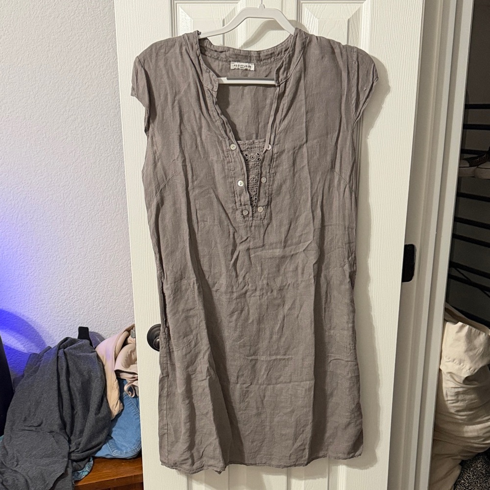 Gray Women's Linen Dress